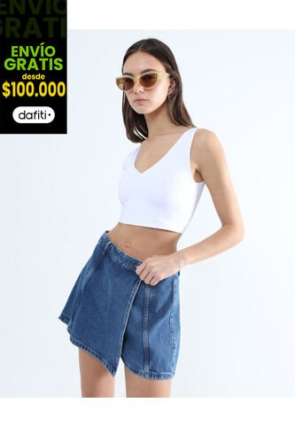 Camiseta Para Mujer Manga Sisa Color Blanco Marca Seven Seven #28095909 Seven Seven