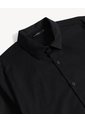 Camisa Stretch Cuello Gales  Para Hombre Negro Seven Seven de Seven Seven