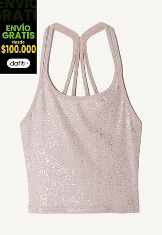 Crop Top Para Mujer Manga Sisa Color Beige Marca Seven Seven #28095828 Seven Seven