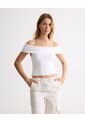 Top Texturizado Off-Shoulder  Para Mujer Crudo Seven Seven de Seven Seven