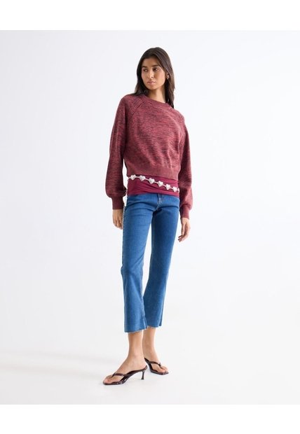 Jean Flare Oscuro  Para Mujer Azul Seven Seven