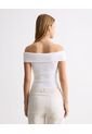 Top Texturizado Off-Shoulder  Para Mujer Crudo Seven Seven de Seven Seven