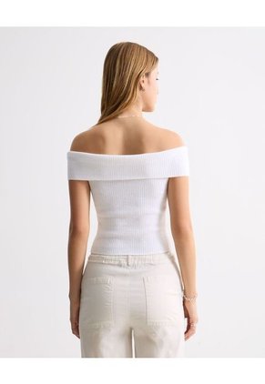 Top Texturizado Off-Shoulder  Para Mujer Crudo Seven Seven