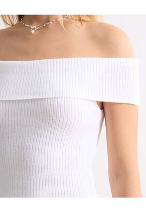 Top Texturizado Off-Shoulder  Para Mujer Crudo Seven Seven