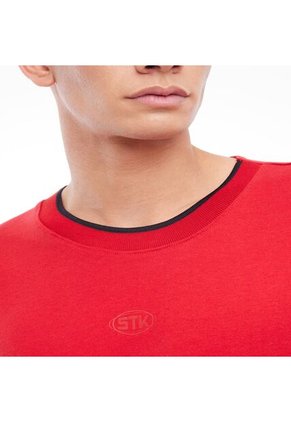 Camiseta Para Hombre Manga Corta Color Rojo Marca Seven Seven #45092234