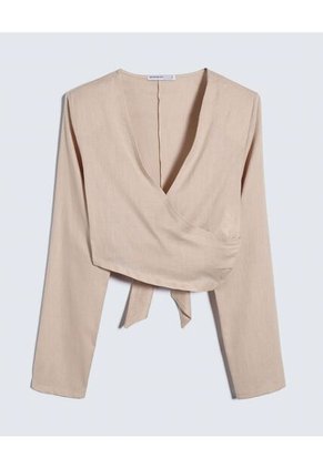 Blusa Para Mujer Manga Larga Color Beige Marca Seven Seven #28123921