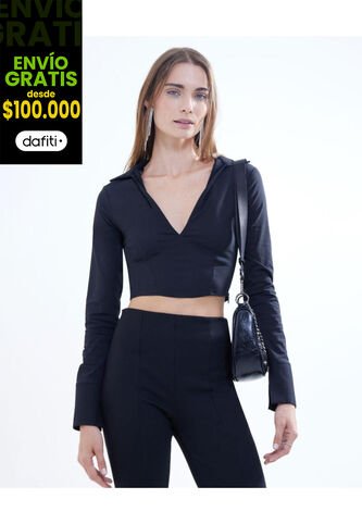 Blusa Para Mujer Manga Larga Color Negro Marca Seven Seven #28123863 Seven Seven