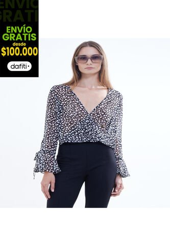 Blusa Para Mujer Manga Larga Color Negro Marca Seven Seven #28123854 Seven Seven