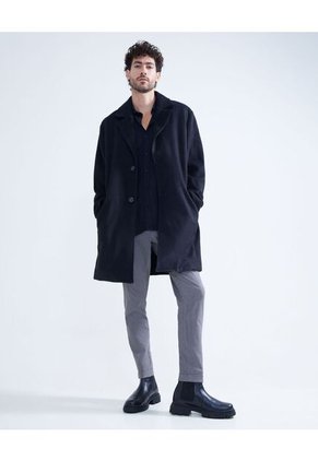 Chaqueta Para Hombre Abrigo Color Negro Marca Seven Seven #45080425