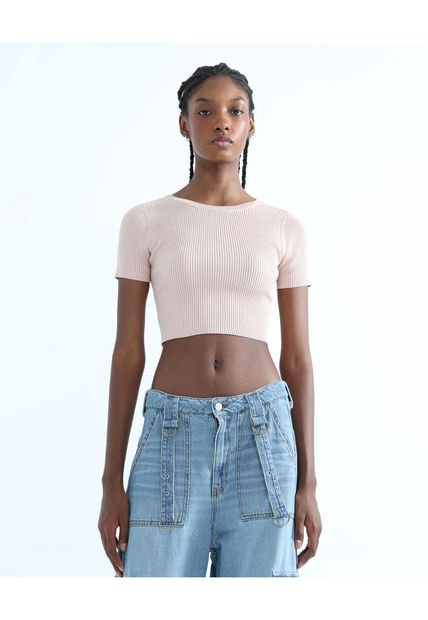 Camiseta Para Mujer Manga Corta Color Rosa  Marca Seven Seven #28095723