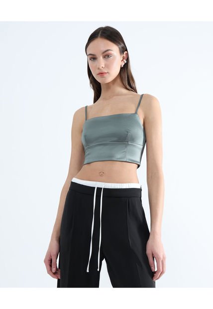 Blusa Para Mujer Manga Sisa Color Verde Oscuro Marca Seven Seven #28123959