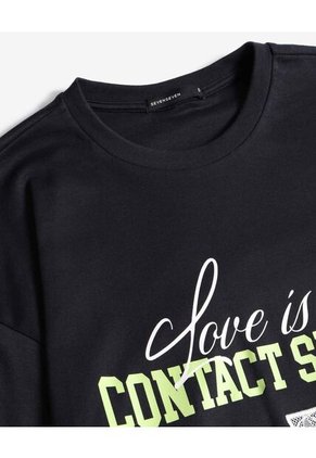 Camiseta Para Mujer Manga Corta Moda Color Negro Marca Seven Seven #28096489