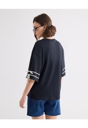 Camiseta Para Mujer Manga Corta Moda Color Negro Marca Seven Seven #28096489