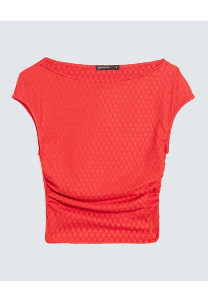 Camiseta Para Mujer Manga Corta Cuello Redondo Color Rojo Marca Seven Seven #28096301