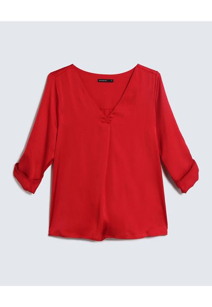 Blusa Para Mujer Manga 3/4 Color Rojo Marca Seven Seven #28123948