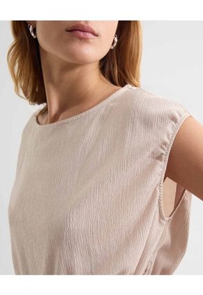 Camiseta Para Mujer Manga Corta Cuello Redondo Color Arena Marca Seven Seven #28096326