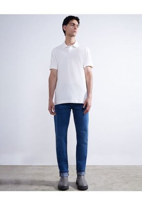 Polo Para Hombre Cuello Tejido  Color Marfil Marca Seven Seven #45110812