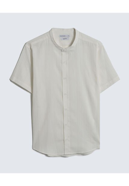 Camisa Para Hombre Manga Corta  Color Marfil Marca Seven Seven #45012051