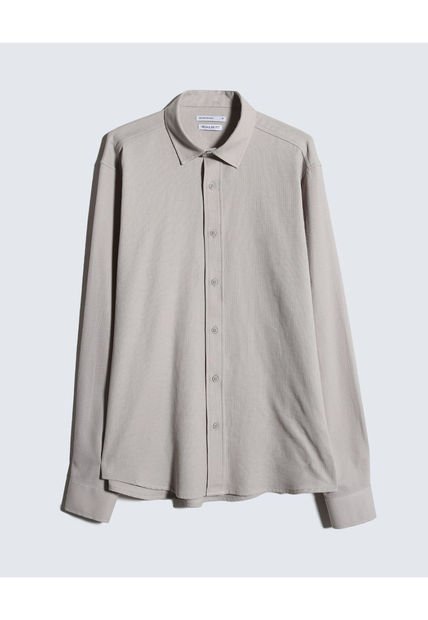 Camisa Para Hombre Manga Larga  Color Gris Claro Marca Seven Seven #45012058