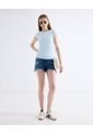 Short Denim Desgastado  Para Mujer Azul Seven Seven de Seven Seven