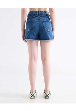 Short Denim Desgastado  Para Mujer Azul Seven Seven