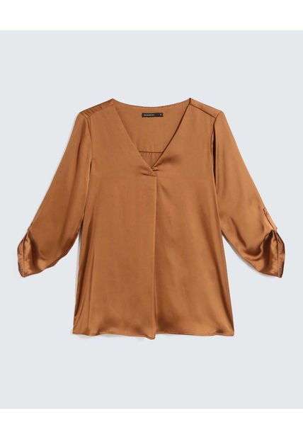 Blusa Para Mujer Manga 3/4 Color Taupe Marca Seven Seven #28124029