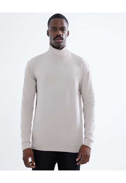 Camiseta Para Hombre Manga Larga Color Camel Marca Seven Seven #45092533