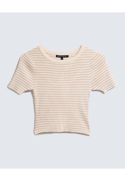 Camiseta Para Mujer Manga Corta Color Arena Marca Seven Seven #28095883