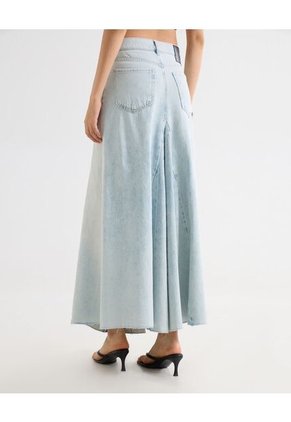 Falda Para Mujer Largo Color Azul Marca Seven Seven #28140917