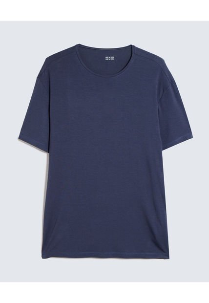 Camiseta Para Hombre Manga Corta Color Azul Oscuro Marca Seven Seven #45092560