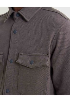 Camisa Para Hombre Sobrecamisa Manga Larga Color Gris Marca Seven Seven #45012101