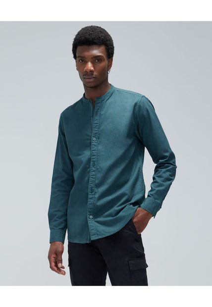 Camisa Para Hombre Manga Larga  Color Verde  Marca Seven Seven #45011990
