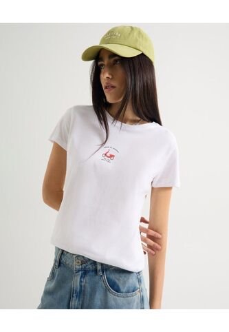 Camiseta Para Mujer Manga Corta Cuello Redondo Color Blanco Marca Seven Seven #28096220 Seven Seven