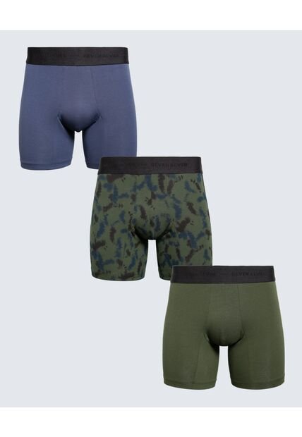 Boxer Para Hombre Fleat Seamer Medio Color Verde Oscuro Marca Seven Seven #45000360