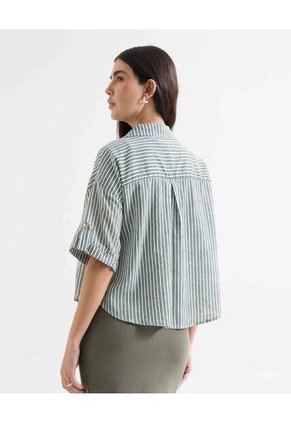 Blusa Para Mujer Manga Corta Color Verde Marca Seven Seven #28124012