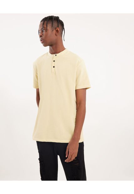 Polo Para Hombre Cuello Mao  Color Amarillo  Marca Seven Seven #45110724