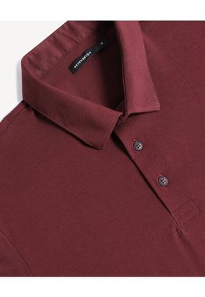 Polo Para Hombre Cuello Maquina Sin Bolsillo Color Vino Marca Seven Seven #45110940