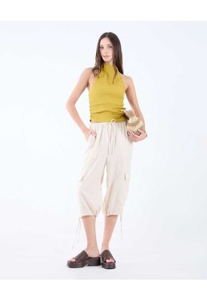 Camiseta Para Mujer Manga Sisa Color Cafe Claro Marca Seven Seven #28096136