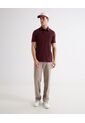 Polo Para Hombre Cuello Maquina Sin Bolsillo Color Vino Marca Seven Seven #45110940 de Seven Seven