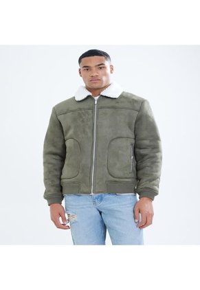Chaqueta Para Hombre Shearling Color Verde  Marca Seven Seven #45080414