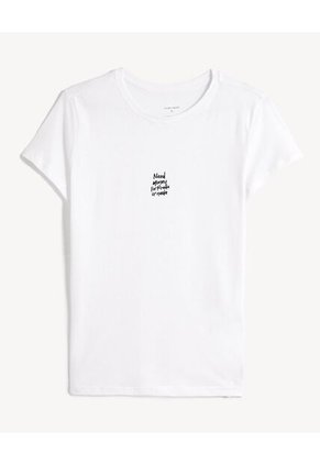 Camiseta Para Mujer Manga Corta Cuello Redondo Color Crudo Marca Seven Seven #28096549