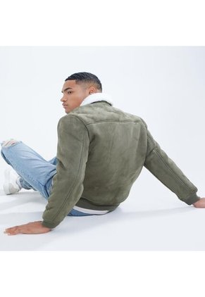 Chaqueta Para Hombre Shearling Color Verde  Marca Seven Seven #45080414