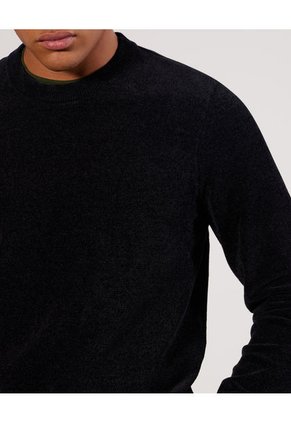 Saco Cuello Redondo Hombre Seven Poliéster Negro 45330224-9909