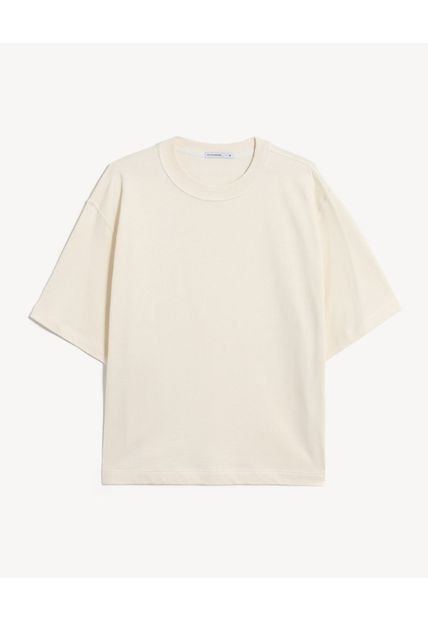 Camiseta Para Hombre Manga Corta Cuello Redondo Color Crudo Marca Seven Seven #45092780