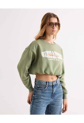 Buzo Para Mujer Cuello Redondo Color Verde Marca Seven Seven #28060459