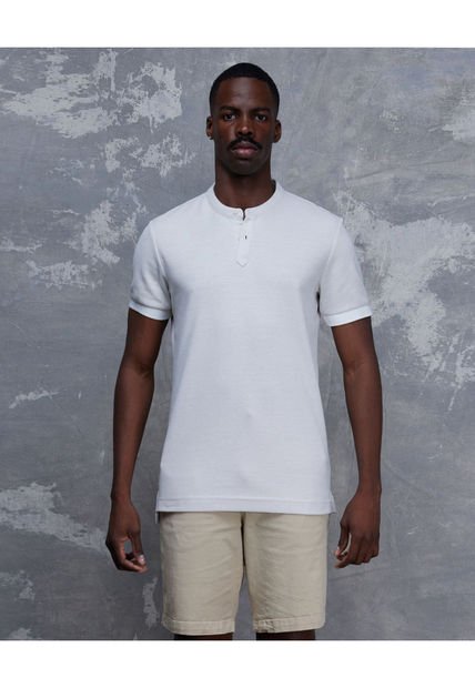 Polo Para Hombre Cuello Maquina  Color Beige Marca Seven Seven #45110829