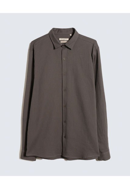Camisa Para Hombre Manga Larga  Color Gris  Marca Seven Seven #45012002