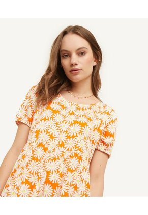 Vestido Para Mujer Manga Corta Color Naranja Marca Seven Seven #28171088