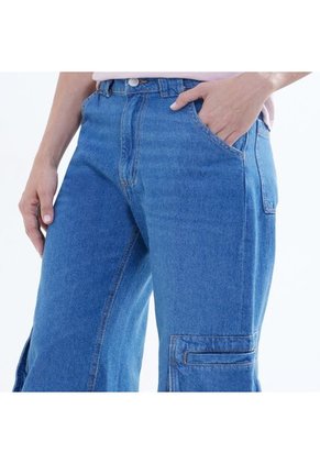 Jean Para Mujer Wide-Leg Color Azul Medio Marca Seven Seven #28160818