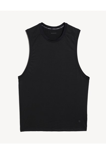 Camiseta Deportiva Sin Mangas  Para Hombre Negro Seven Seven